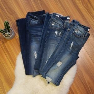 KanCan LOT of 3 Distressed Skinny Jeans